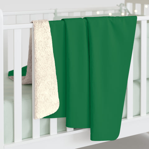 Green Apple Sherpa Fleece Blanket