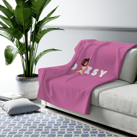 Daisy Pink Lemonade Fleece Blanket