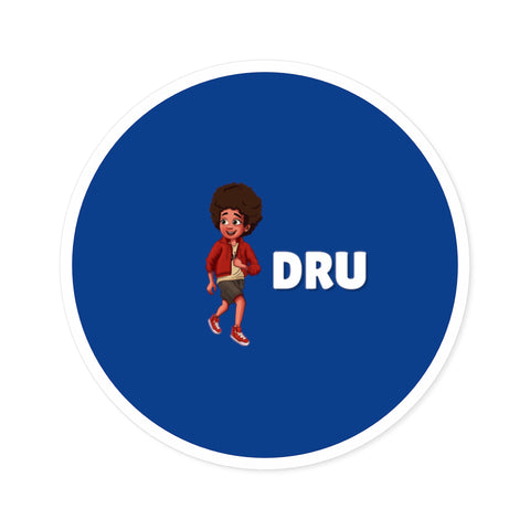 Dru Round Sticker