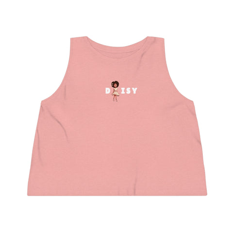 Mom's Daisy Bubblegum Cropped Tank Top