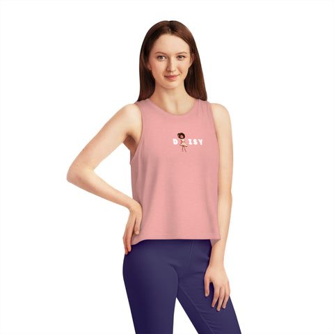 Mom's Daisy Bubblegum Cropped Tank Top