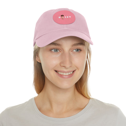 Daisy Dad Hat with Leather Patch (Round)