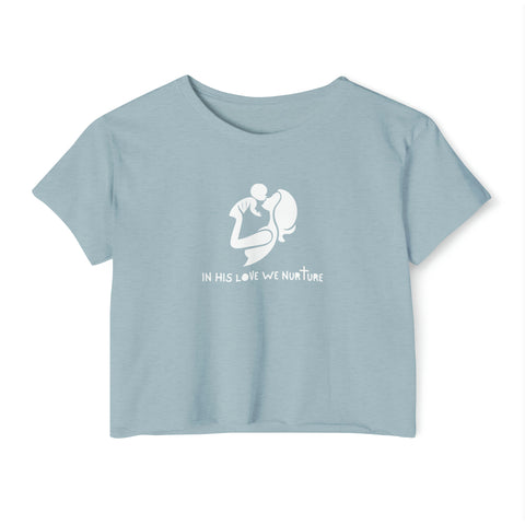 Mom's In His Love Crop Top (Multiple Colors)