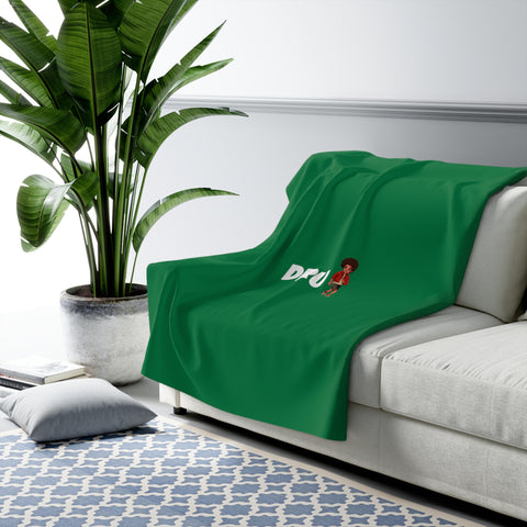 Green Apple Sherpa Fleece Blanket